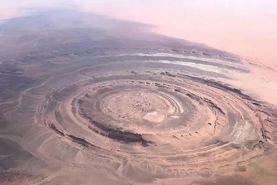 The Richat Structure (Eye of the Sahara) – Mauritania (Top 10 Unexplained Geological Formations)