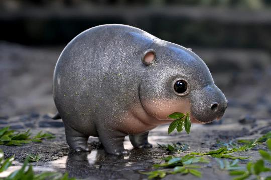 Pygmy Hippopotamus (Choeropsis liberiensis) (Top 10 Cutest Animals)